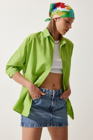 Camisa oversize - Verde claro