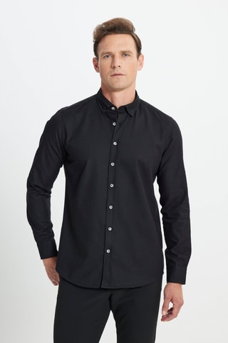 Camisa slim fit - Negro