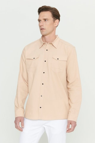 Camisa slim fit - Beige