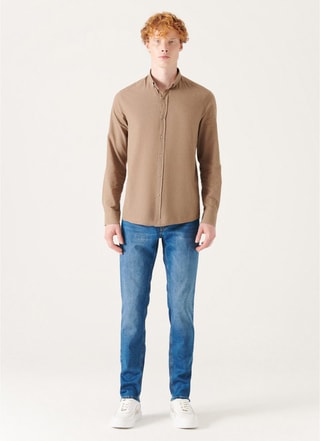 Camisa slim fit - Topo