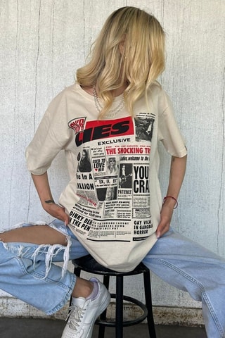 Camiseta - Beige