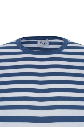 Camiseta slim fit - Azul marino y blanco