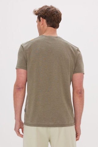 Camiseta slim fit - Caqui