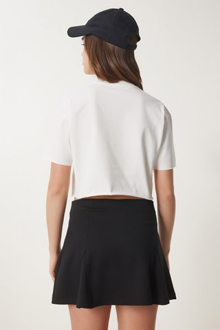 Camiseta cropped - Blanco