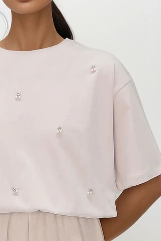 Camiseta oversize - Beige