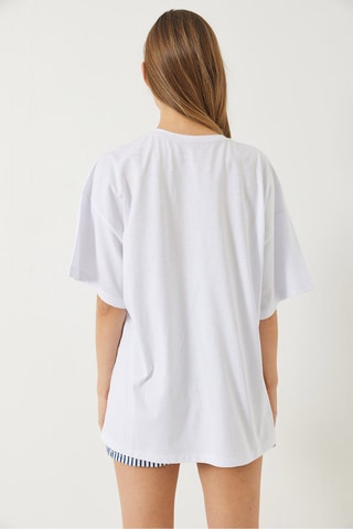 Camiseta oversize - Blanco