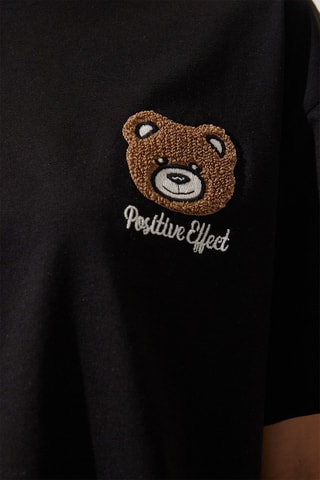 Camiseta cropped - Negro