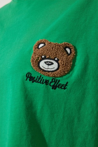 Camiseta cropped - Verde oscuro