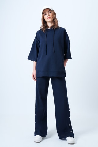 Sudadera con capucha y pantalón - Azul marino