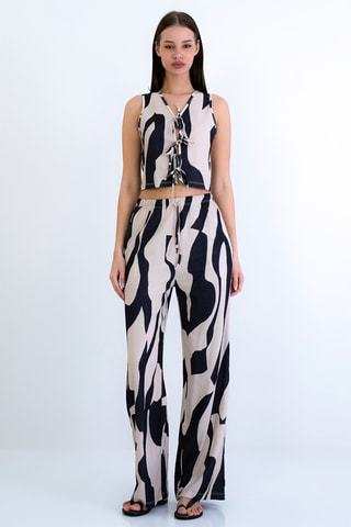 Chaleco y pantalón de tiro alto - Negro