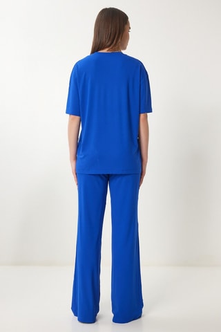 Camiseta oversize y pantalón - Azul oscuro