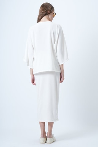 Blusa y falda de tubo - Crudo