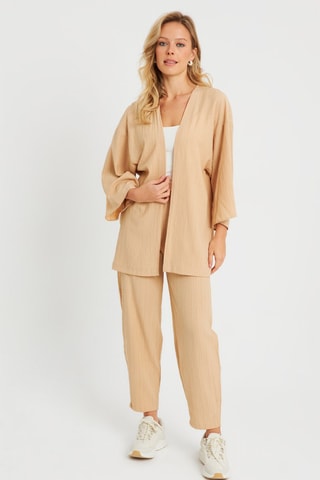 Kimono y pantalón - Camel