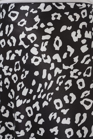 Falda midi de talle alto - Negro