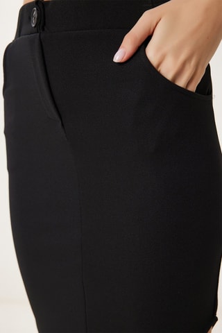 Falda de tubo de talle alto - Negro