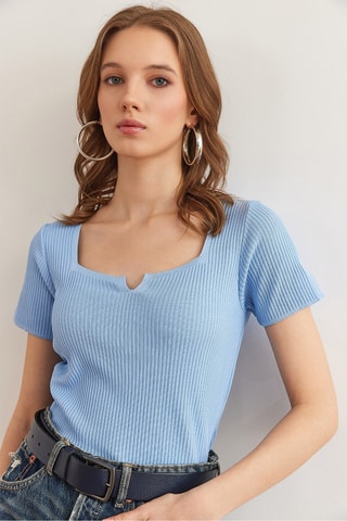 Top - Azul claro