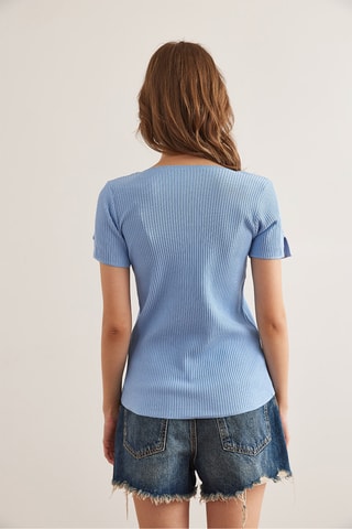 Top - Azul claro