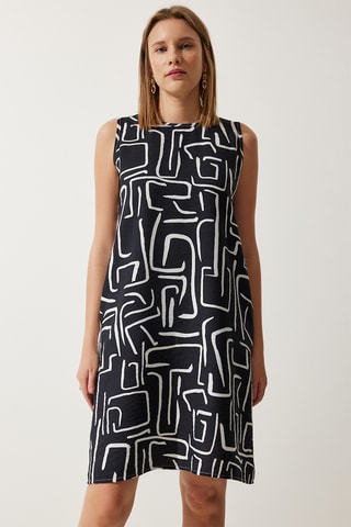 Vestido largo sin mangas - Negro