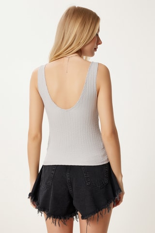 Blusa sin mangas - Gris claro