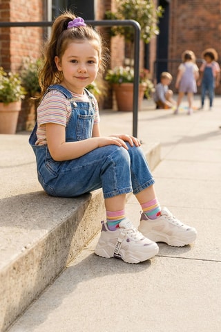 Zapatillas con plataforma - Beige