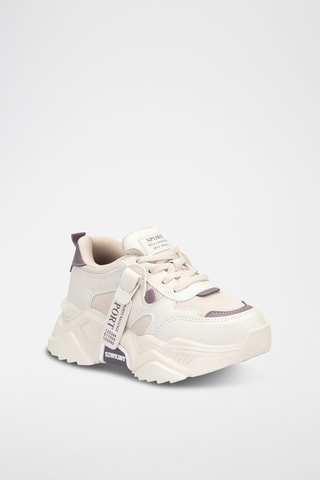 Zapatillas con plataforma - Beige