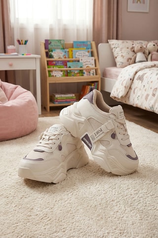 Zapatillas con plataforma - Beige