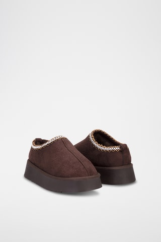 Zapatillas con plataforma - Marrón