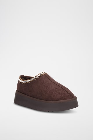 Zapatillas con plataforma - Marrón