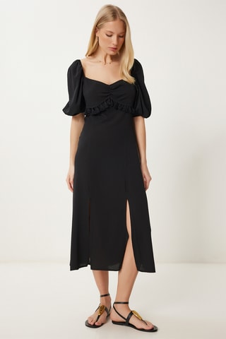 Vestido midi - Negro