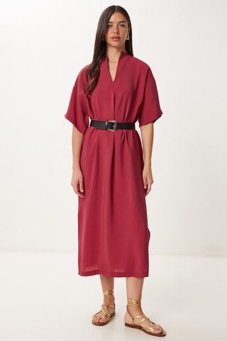 Vestido midi - Burdeos