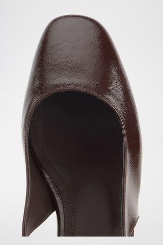 Zapatos con brillo de tacón - Marrón