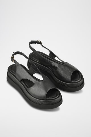 Sandalias con plataforma - Negro