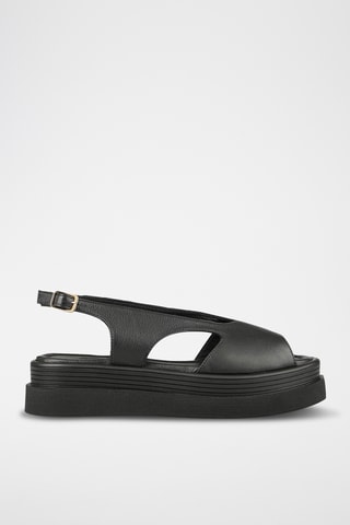 Sandalias con plataforma - Negro