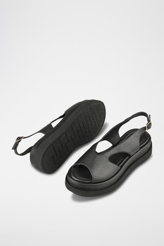Sandalias con plataforma - Negro