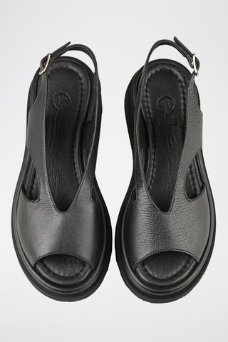 Sandalias con plataforma - Negro
