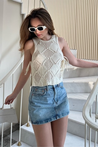 Top sin mangas - Beige