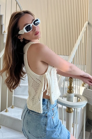 Top sin mangas - Beige