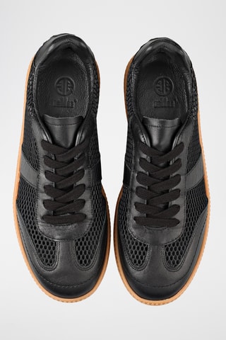Zapatillas de piel - Negro