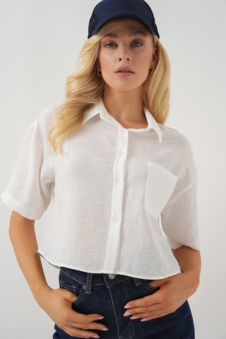 Camisa de lino - Blanco