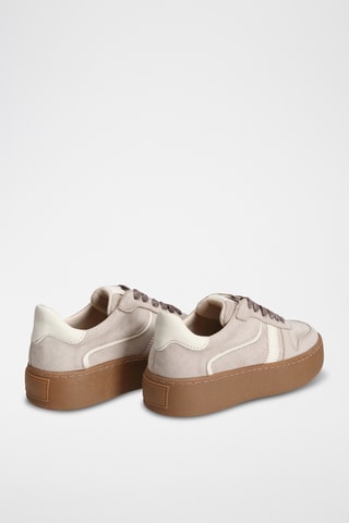 Zapatillas con plataforma - Beige