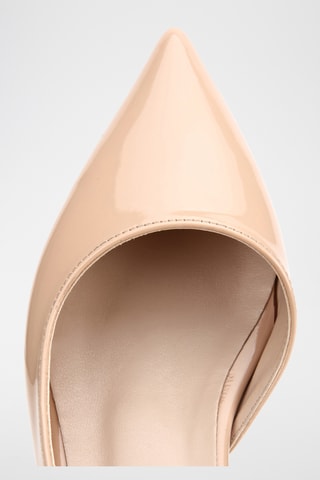 Zapatos con brillo de tacón - Beige