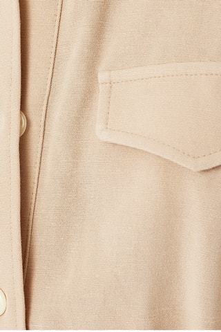 Vestido camisero sin mangas - Crudo