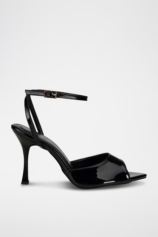 Sandalias con brillo de tacón - Negro