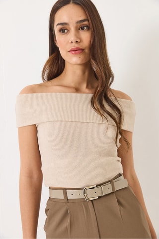 Top sin mangas - Beige
