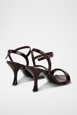 Sandalias de tacón - Marrón