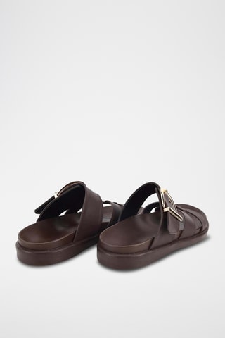 Sandalias con plataforma - Marrón
