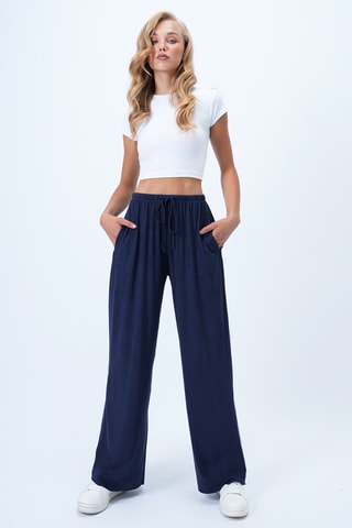 Pantalón palazzo - Azul marino