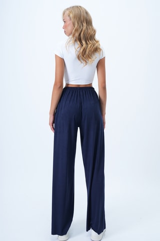 Pantalón palazzo - Azul marino