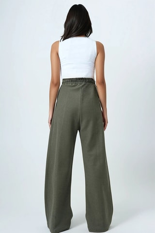 Pantalón de tiro alto - Caqui