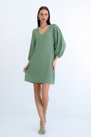 Vestido trapecio - Caqui